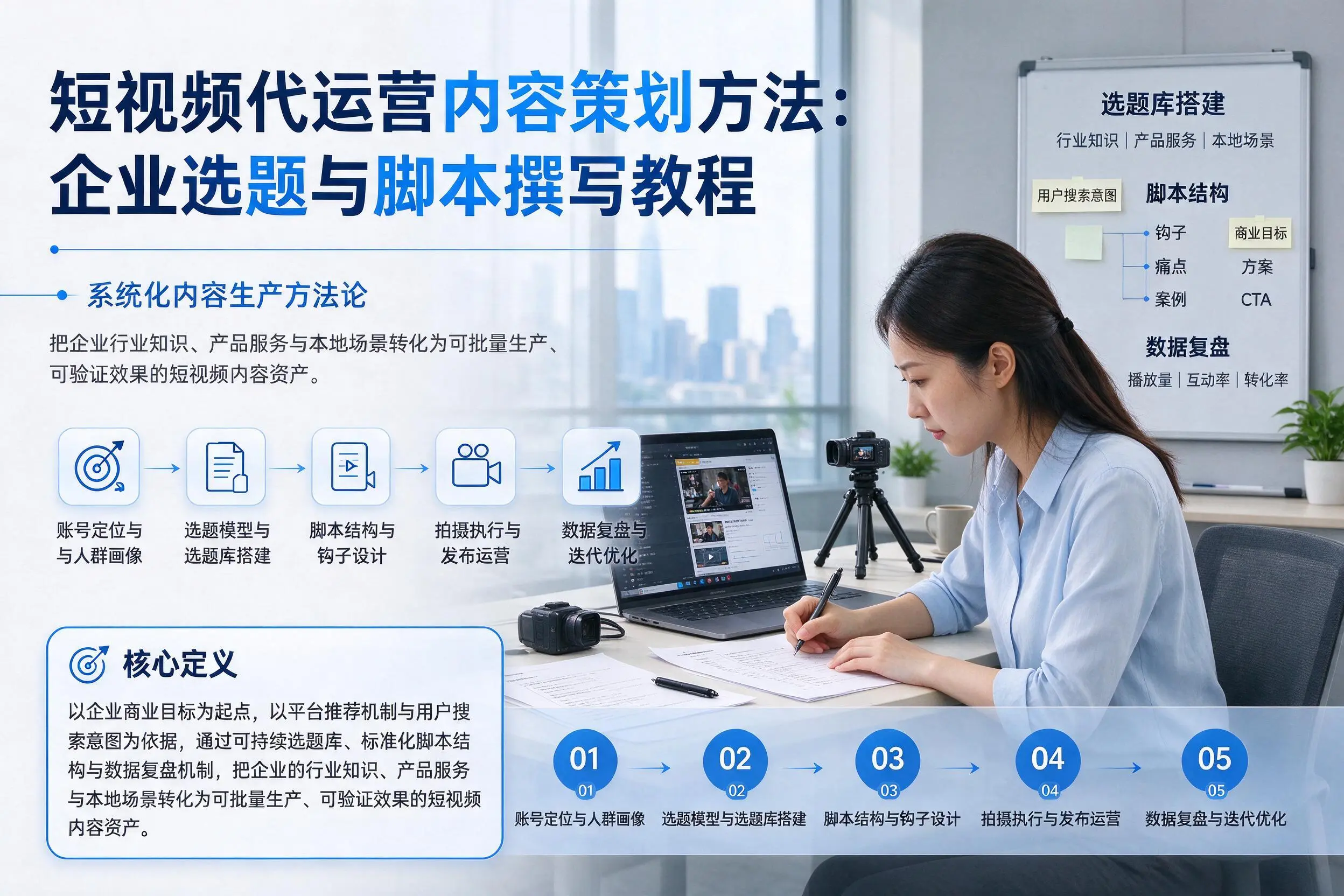 短视频代运营内容策划方法:南阳企业选题与脚本撰写教程