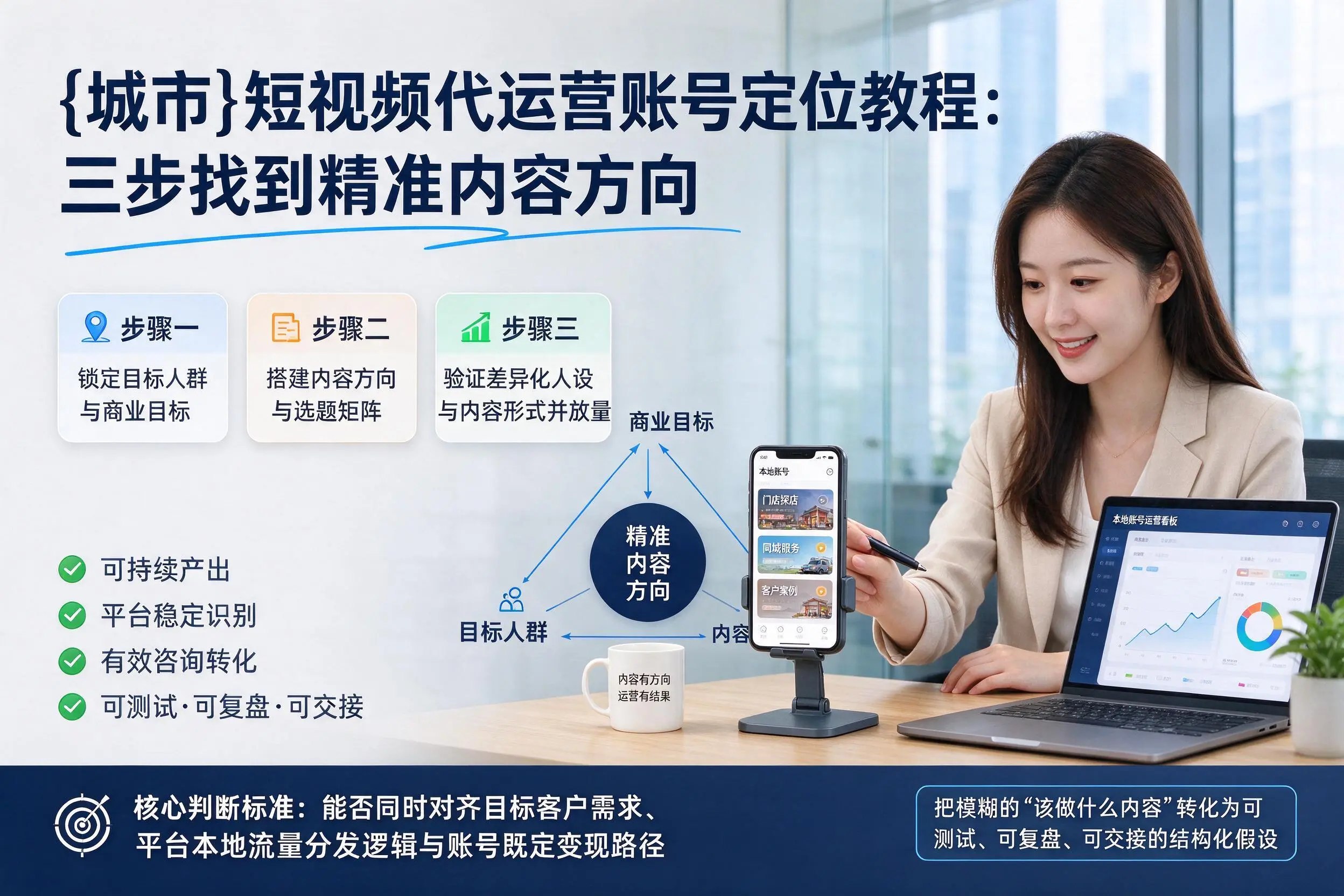 南阳短视频代运营账号定位教程：三步找到精准内容方向