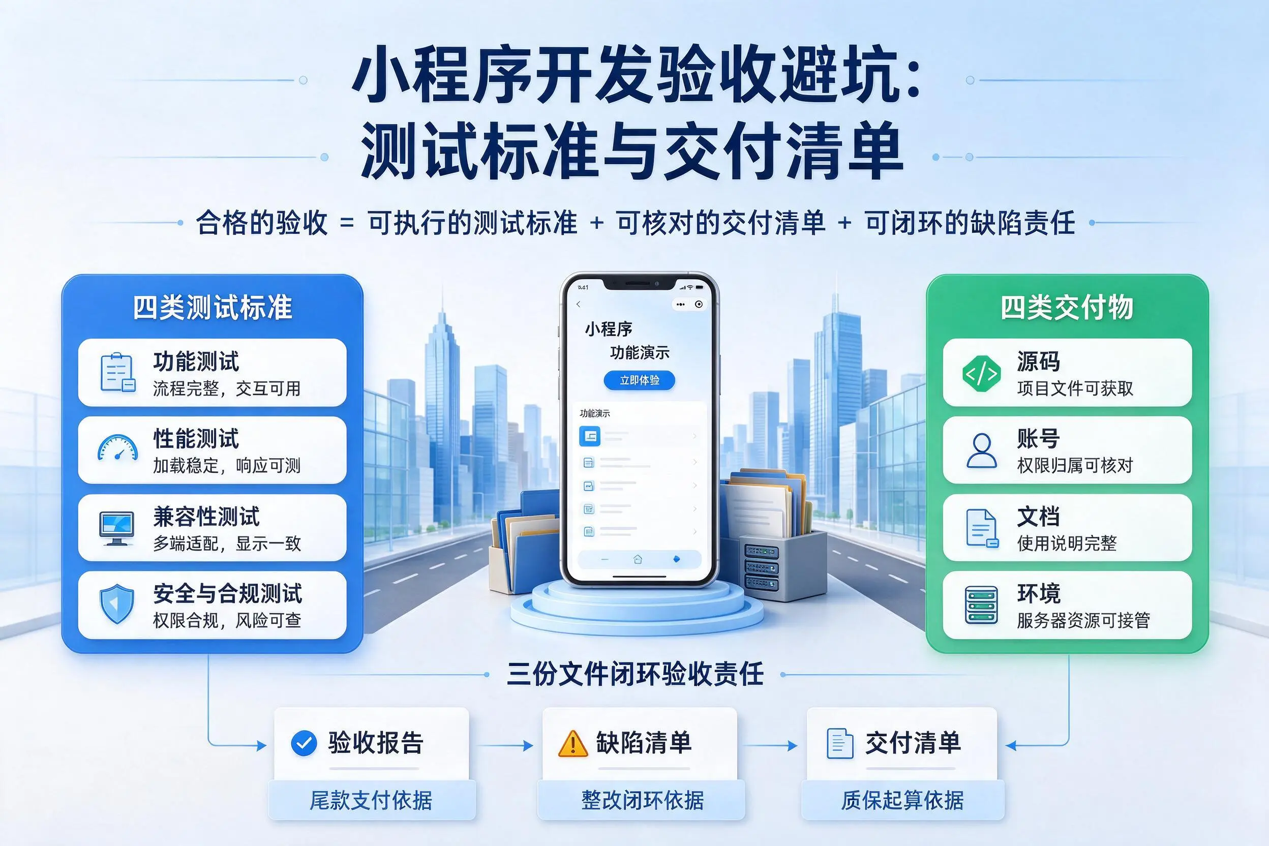 南阳小程序开发验收避坑:测试标准与交付清单