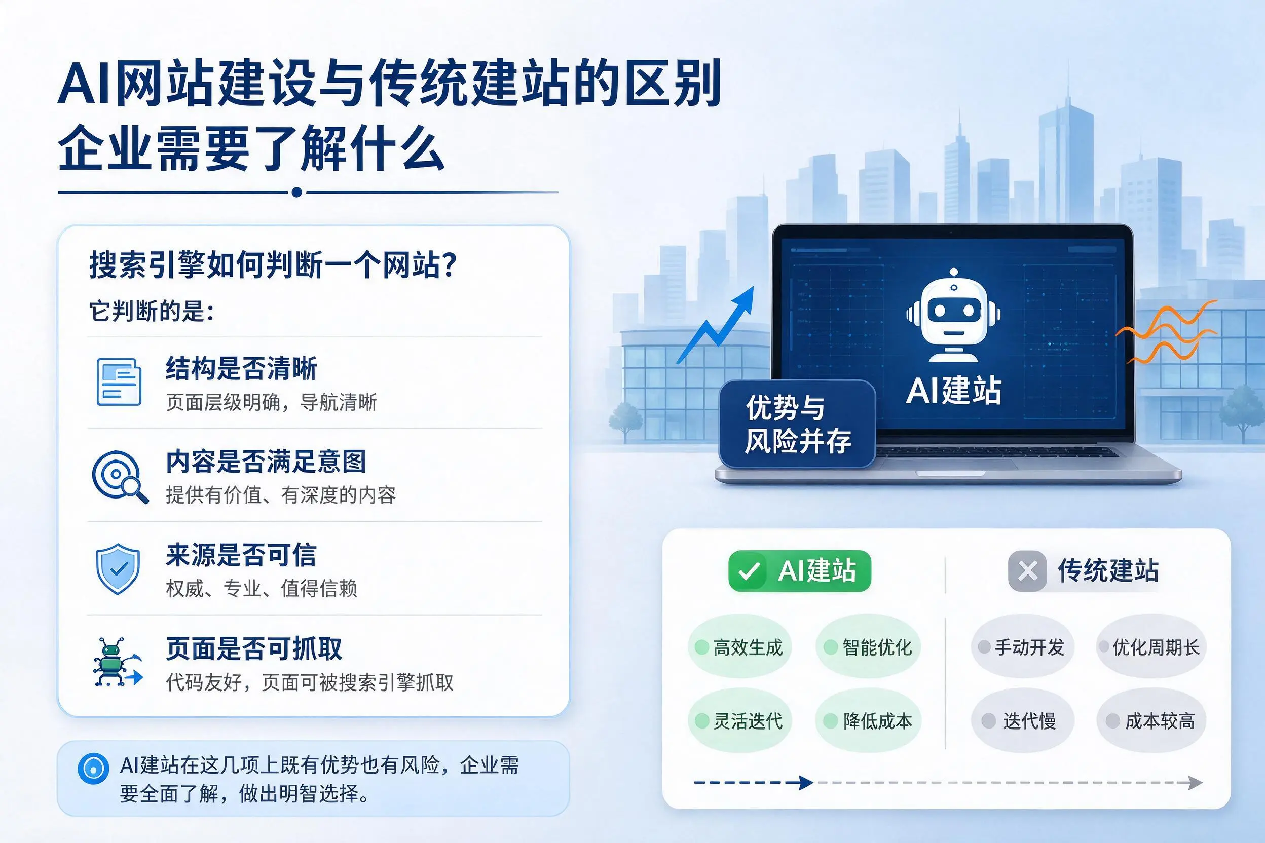 AI网站建设与传统建站的区别，南阳企业需要了解什么