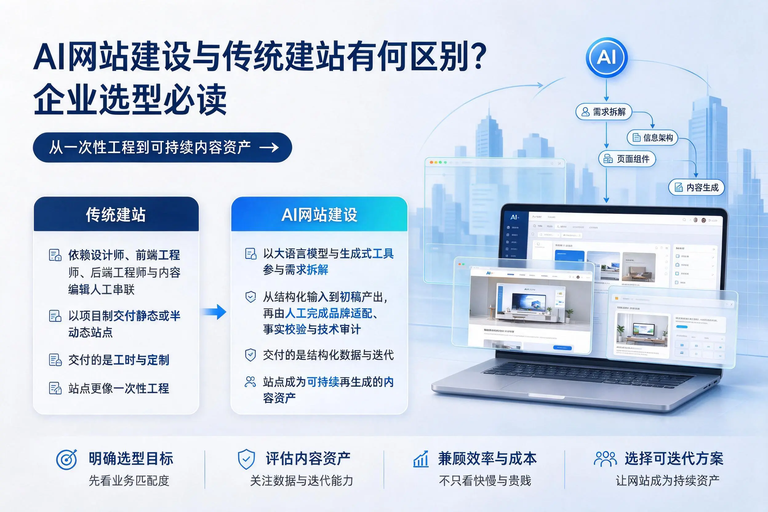 AI网站建设与传统建站有何区别?南阳企业选型必读