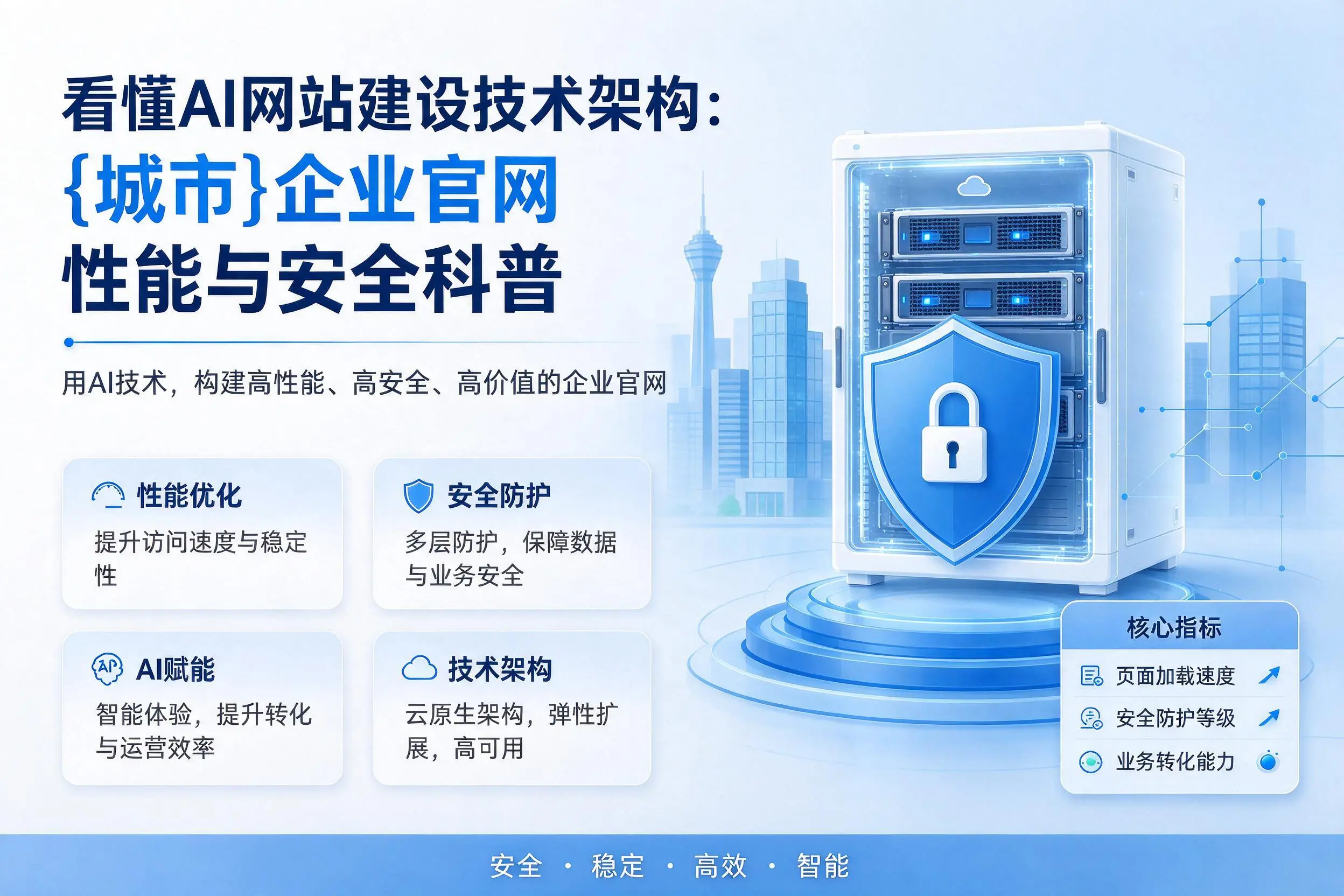 看懂AI网站建设技术架构:南阳企业官网性能与安全科普
