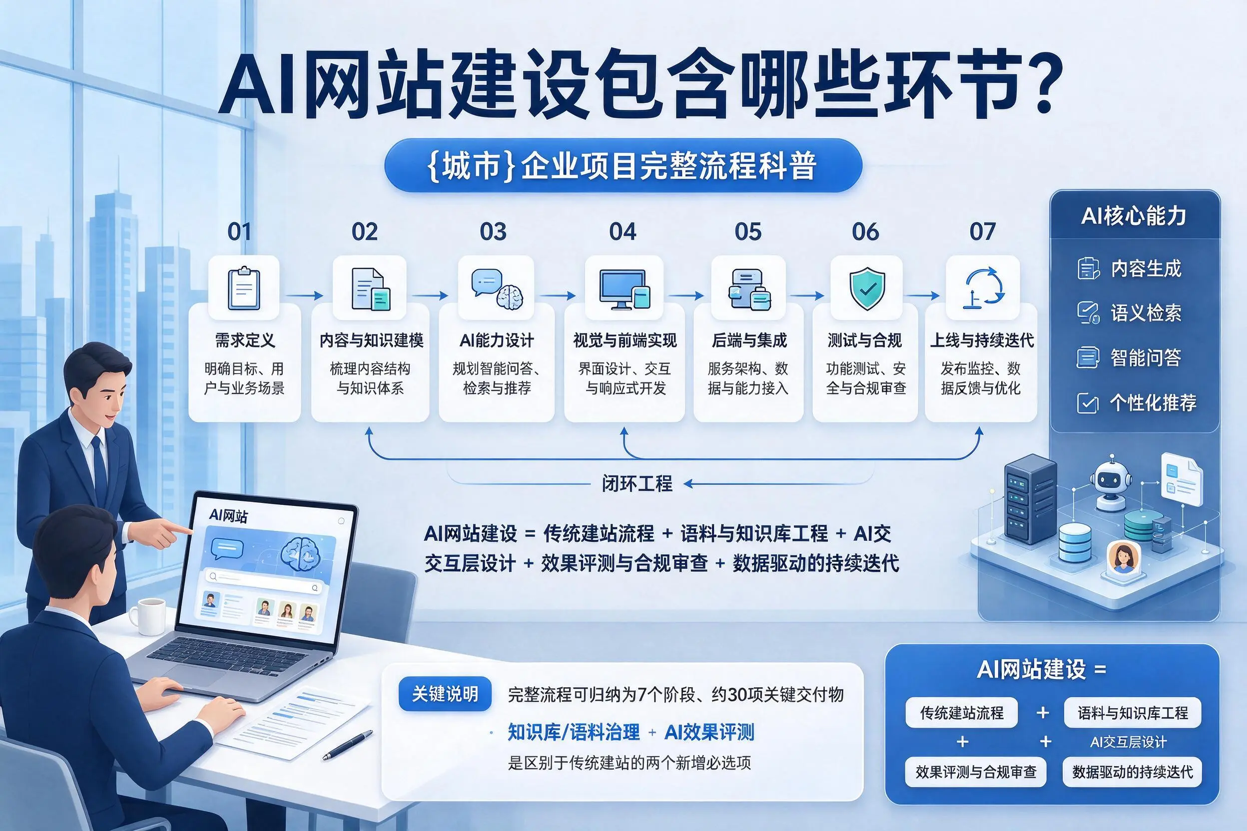 AI网站建设包含哪些环节?南阳企业项目完整流程科普
