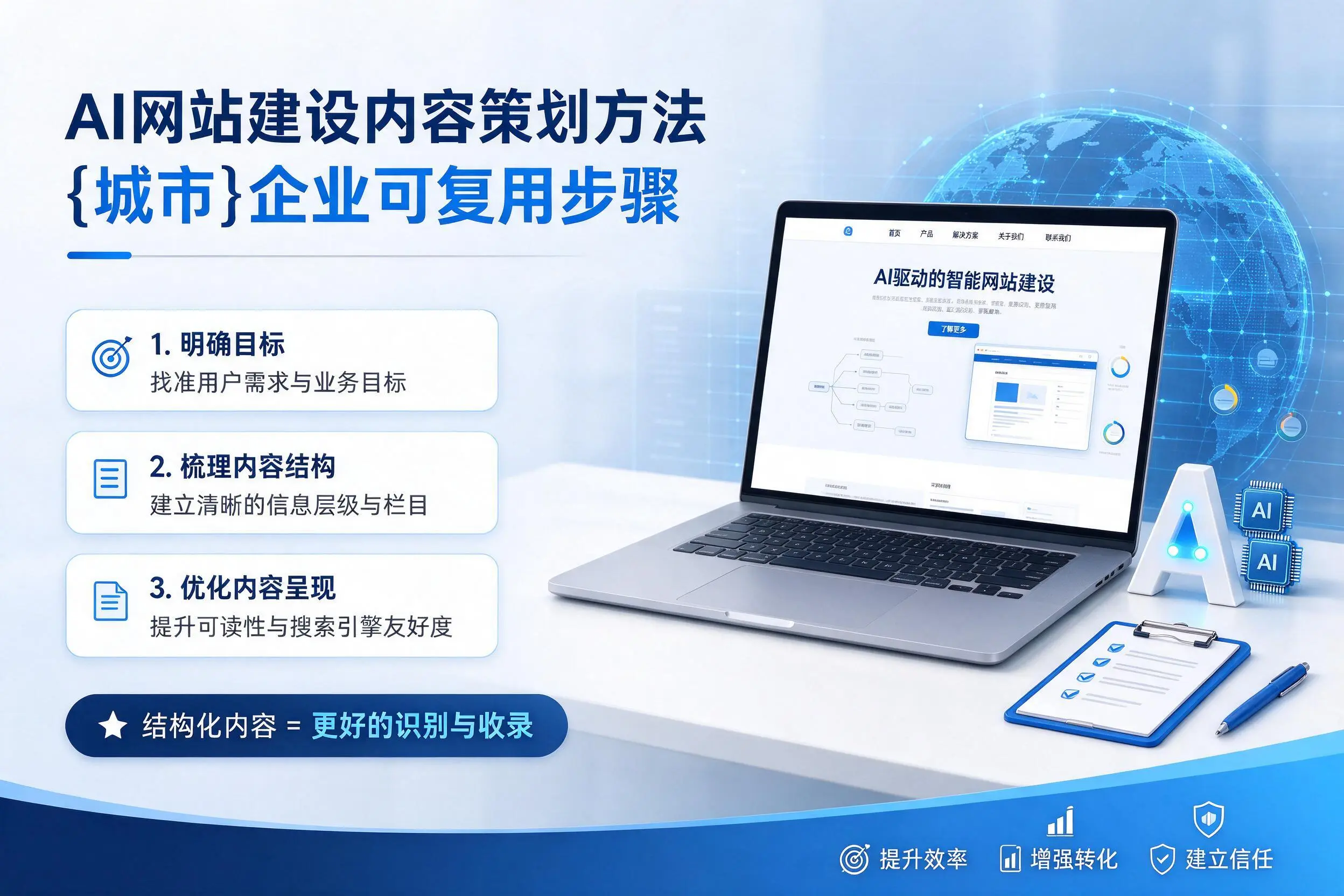 AI网站建设内容策划方法，南阳企业可复用步骤