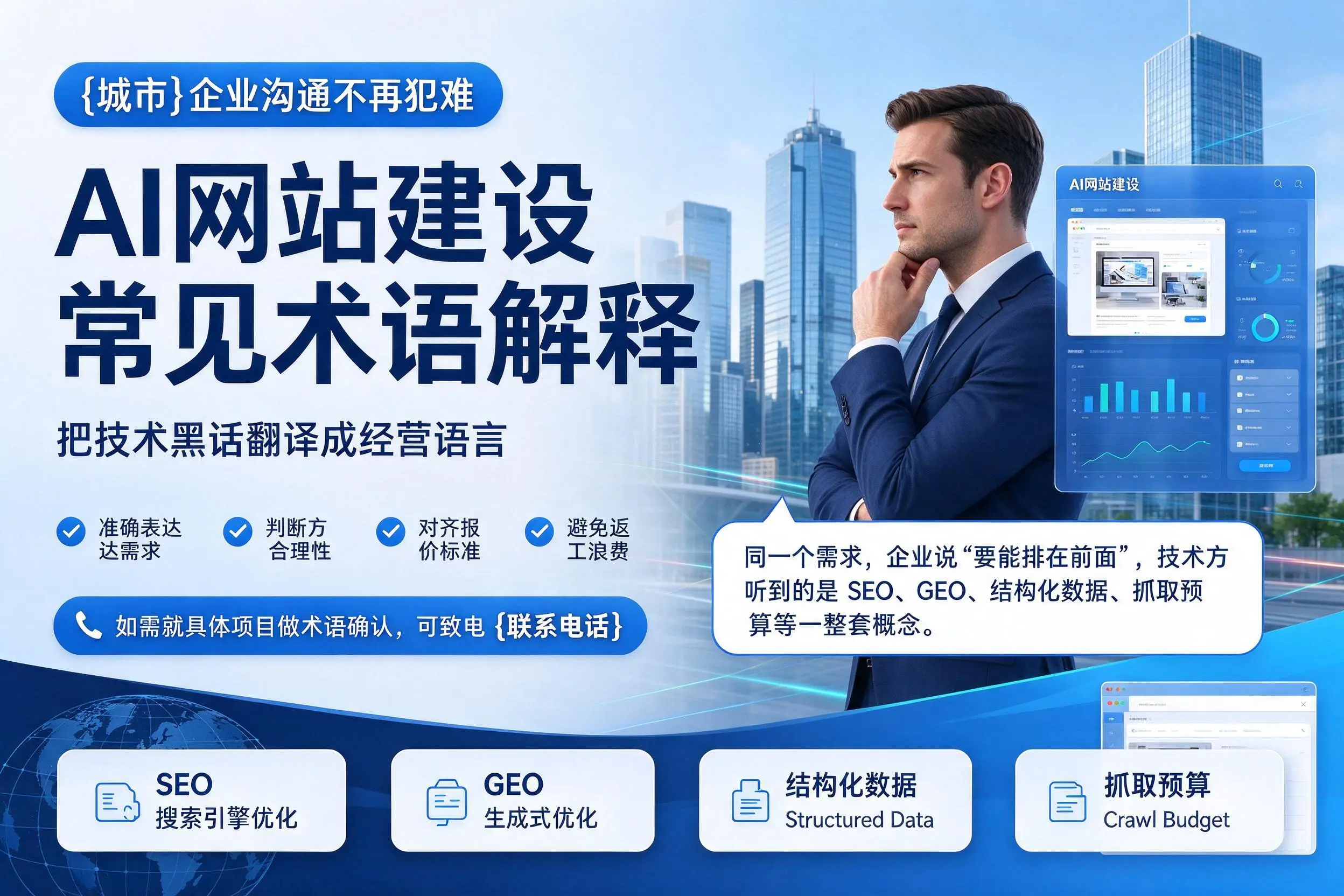 AI网站建设常见术语解释,南阳企业沟通不再犯难