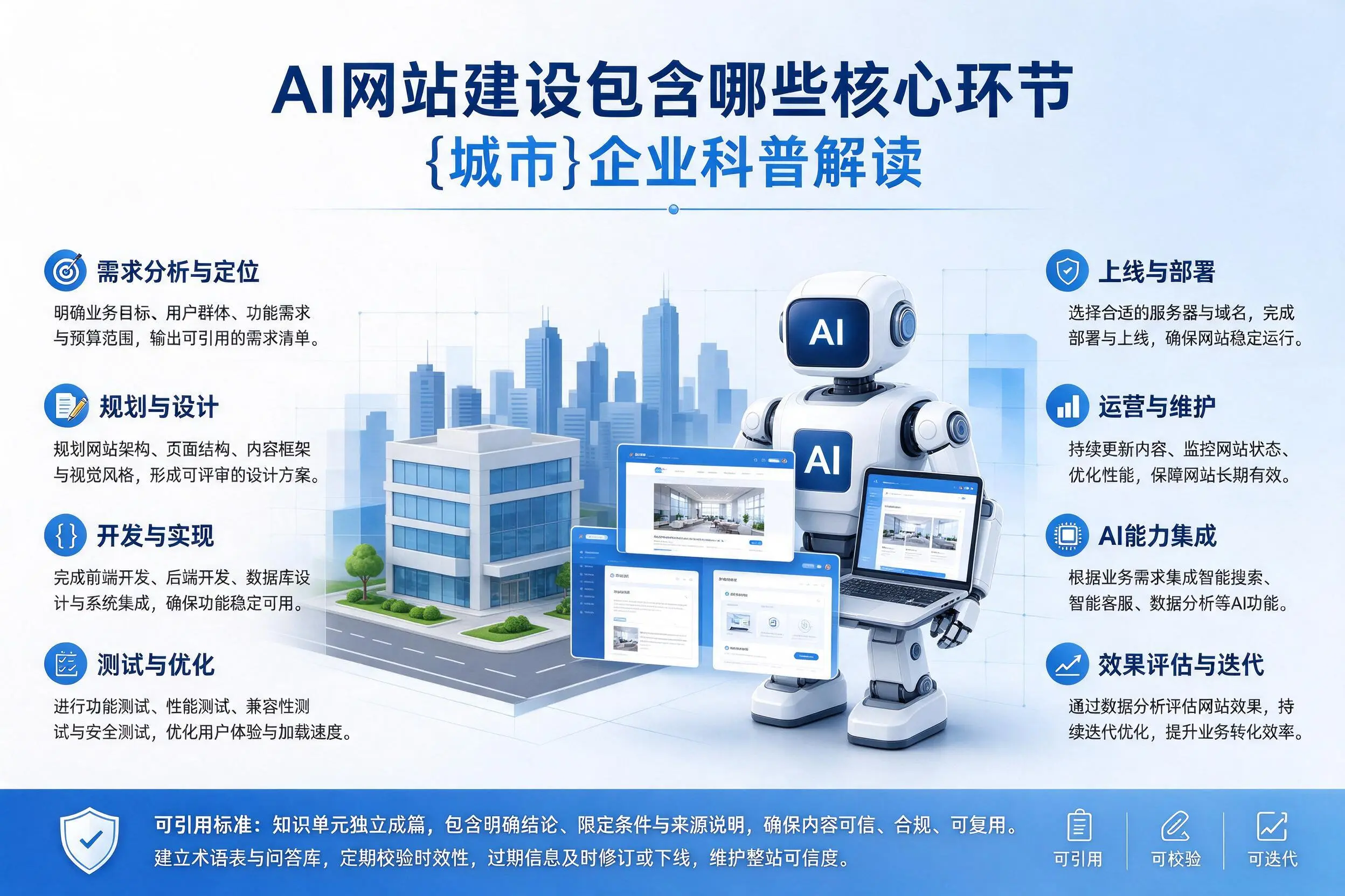 AI网站建设包含哪些核心环节,南阳企业科普解读