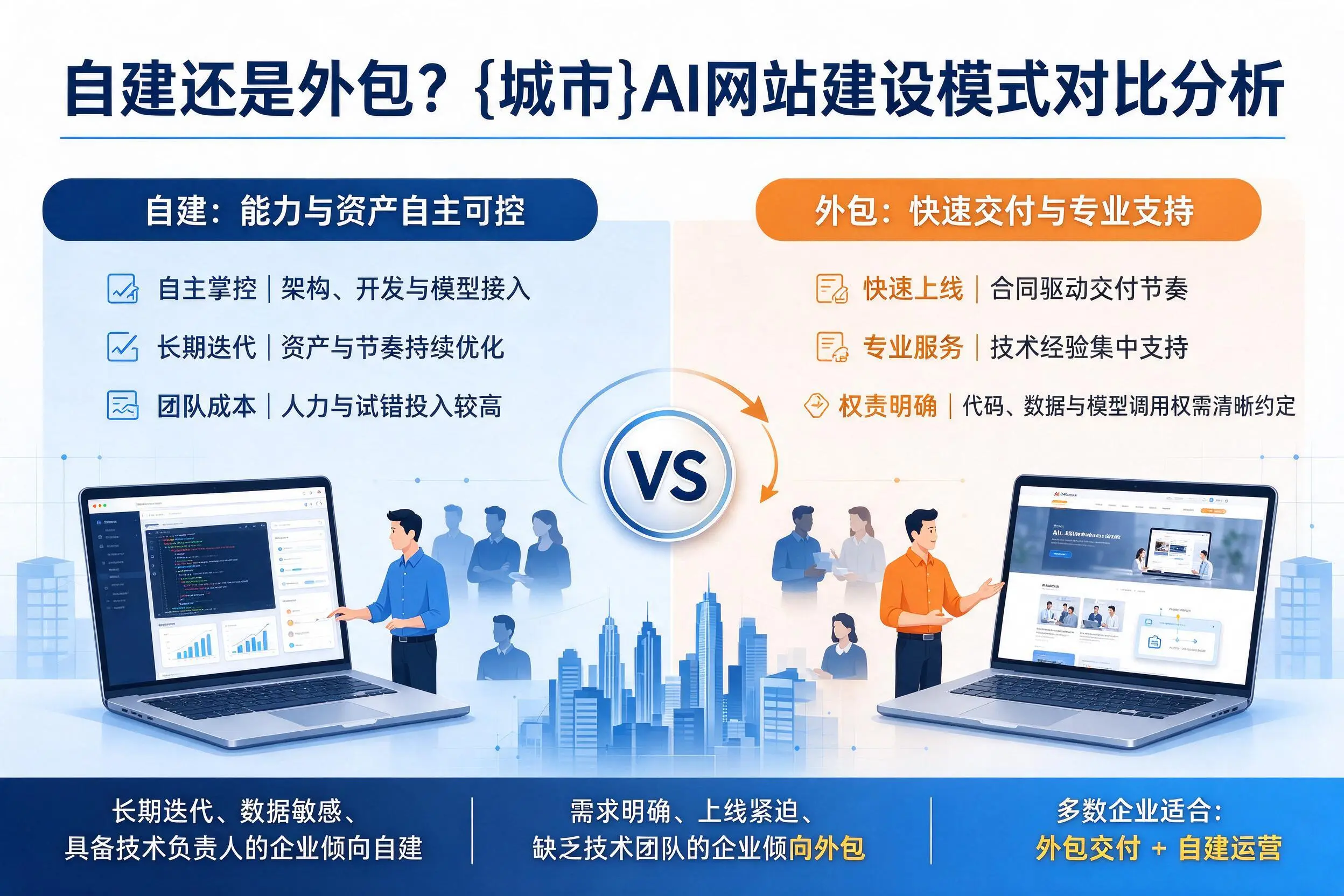 自建还是外包？南阳AI网站建设模式对比分析
