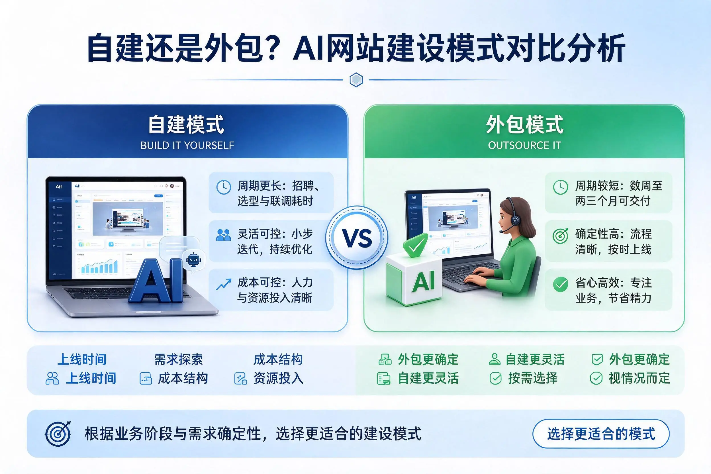 自建还是外包？南阳AI网站建设模式对比分析
