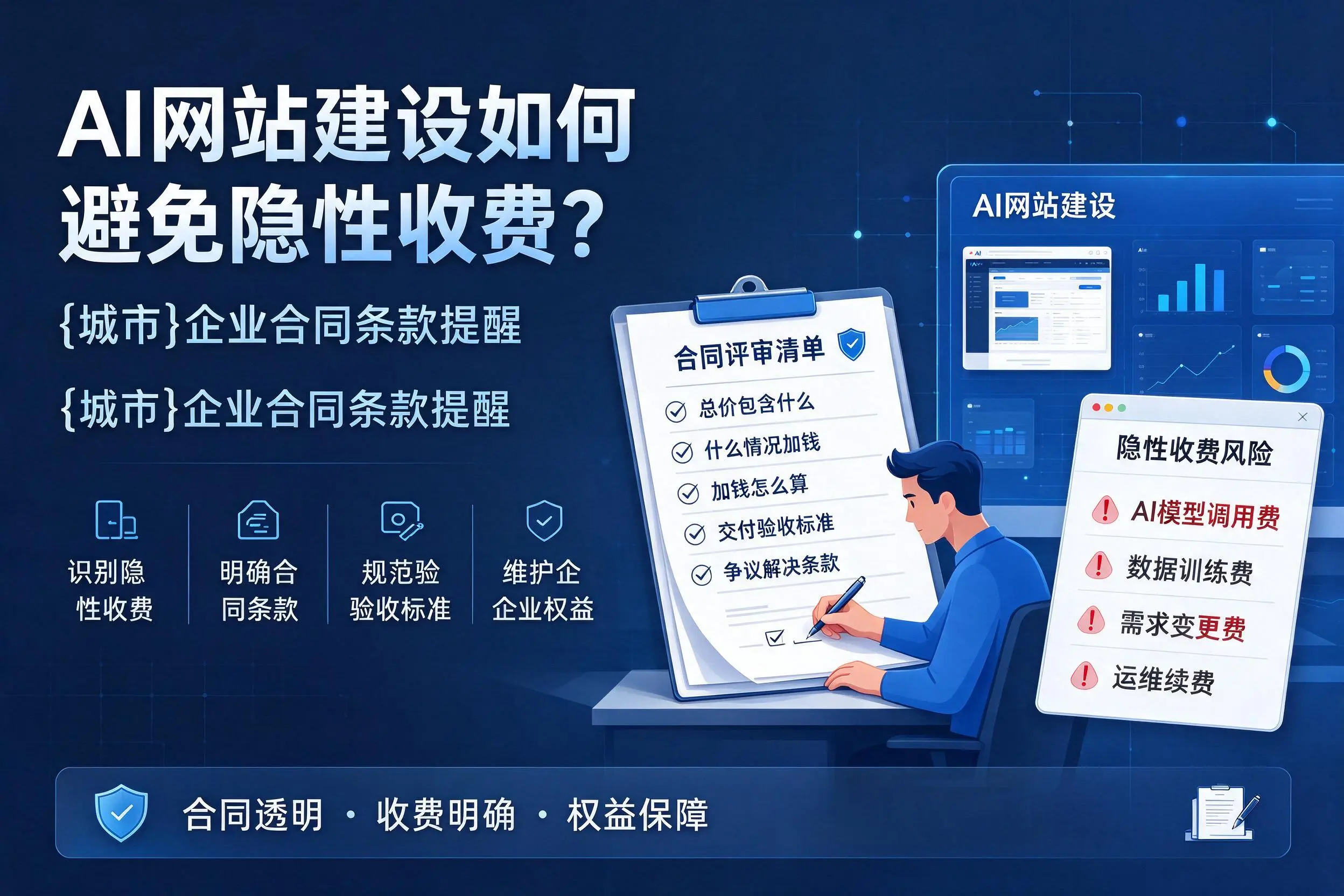 AI网站建设如何避免隐性收费?南阳企业合同条款提醒