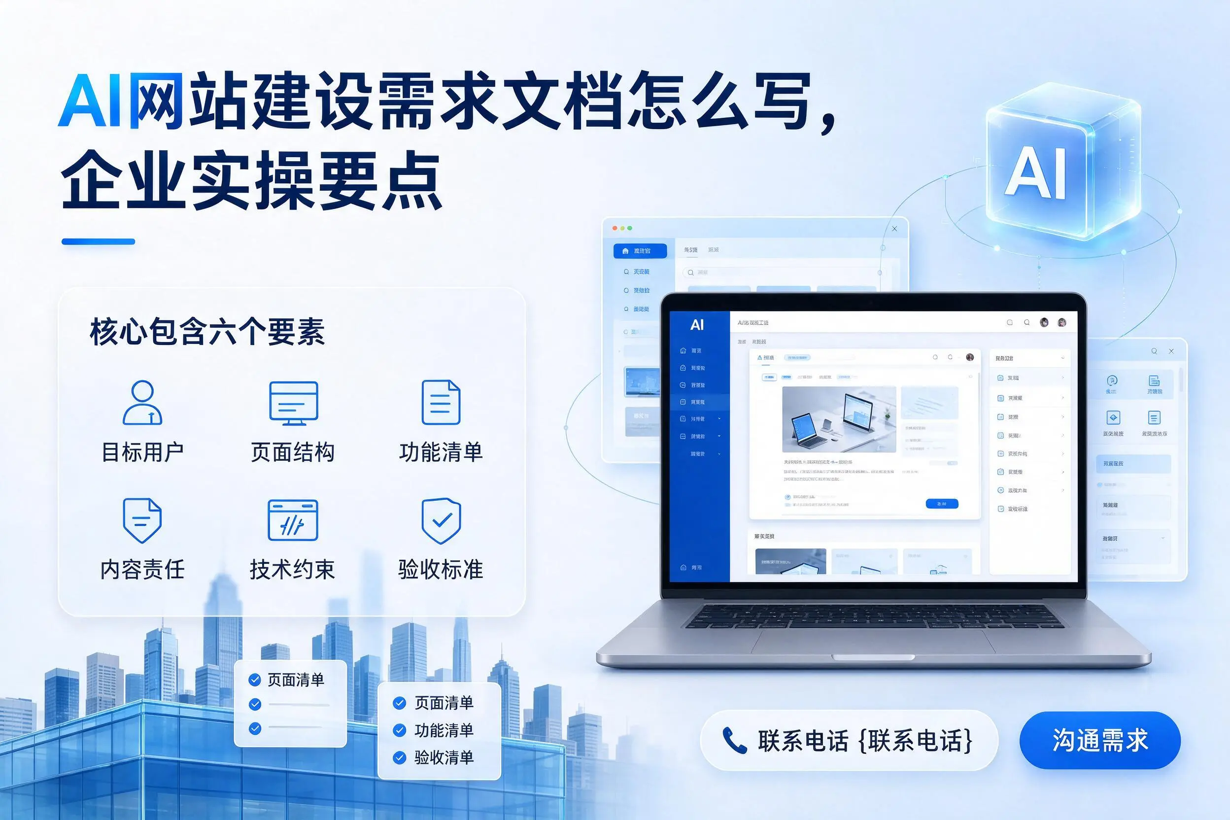 AI网站建设需求文档怎么写,南阳企业实操要点