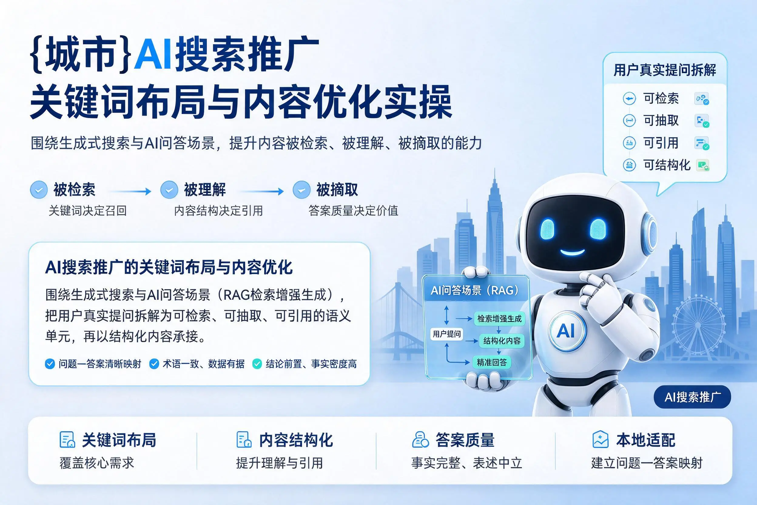 南阳AI搜索推广关键词布局与内容优化实操